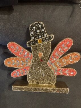 Turkey Beaded Thanksgiving Decor